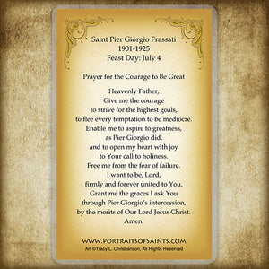 St. Pier Giorgio Frassati Holy Card
