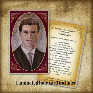 St. Pier Giorgio Frassati Pendant & Holy Card Gift Set