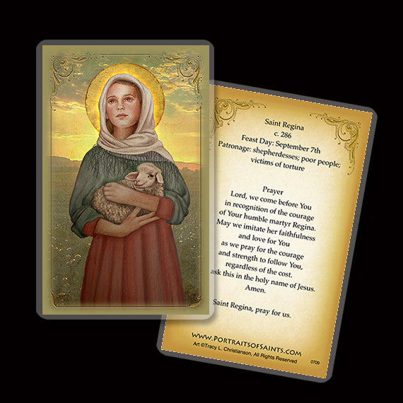 St. Regina of Autun Holy Card