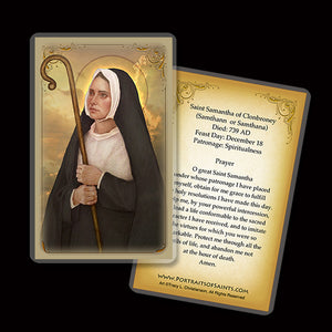 St. Samantha of Clonbroney  Holy Card