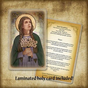 St. Seraphina Plaque & Holy Card Gift Set