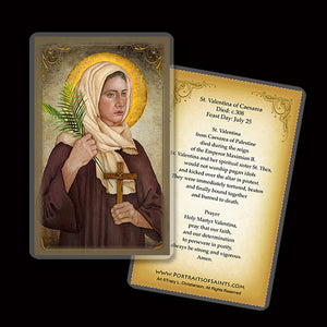 St. Valentina of Caesarea Holy Card