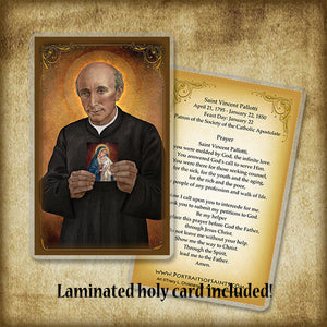 St. Vincent Pallotti Plaque & Holy Card Gift Set