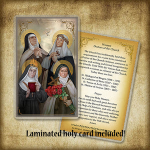 Women Doctors of the Church Plaque & Holy Card Gift Set