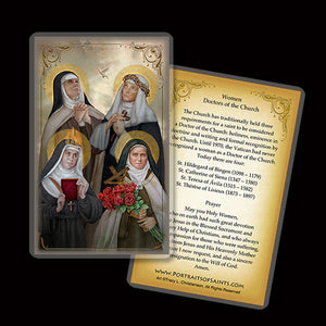 Women Doctors of the Church Holy Card