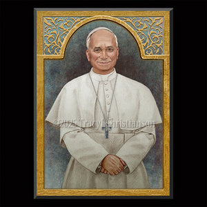 Pope Leo XIV Plaque & Holy Card Gift Set