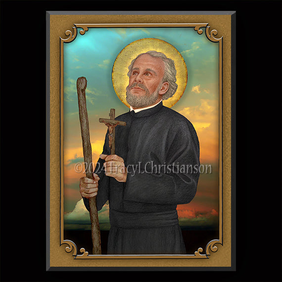 St. Andrew Bobola Plaque & Holy Card Gift Set - Portraits of Saints