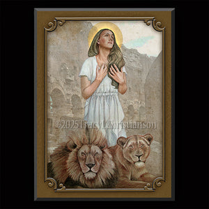 St. Blandina of Lyon Plaque & Holy Card Gift Set