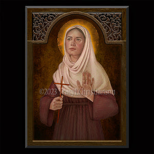 St. Chloe of Corinth Plaque & Holy Card Gift Set