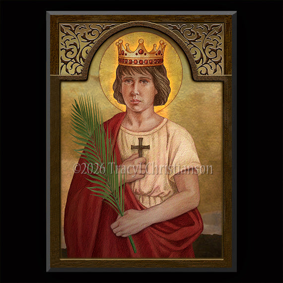 St. Edward the Martyr Plaque & Holy Card Gift Set