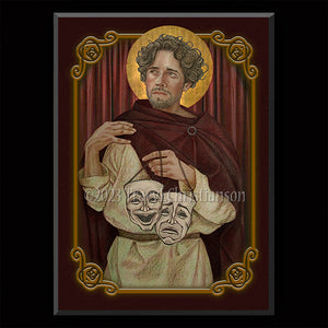 St. Genesius of Rome Plaque & Holy Card Gift Set