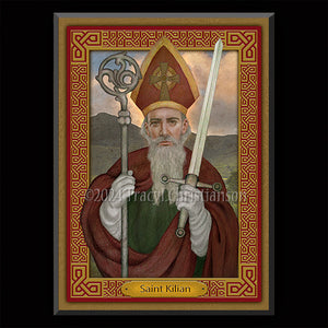 St. Kilian Plaque & Holy Card Gift Set