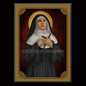 St. Marie of the Incarnation Plaque & Holy Card Gift Set
