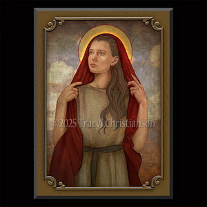 St. Mary of Edessa Plaque & Holy Card Gift Set