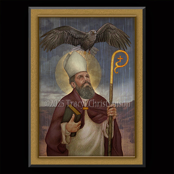 St. Medard of Noyon Plaque & Holy Card Gift Set