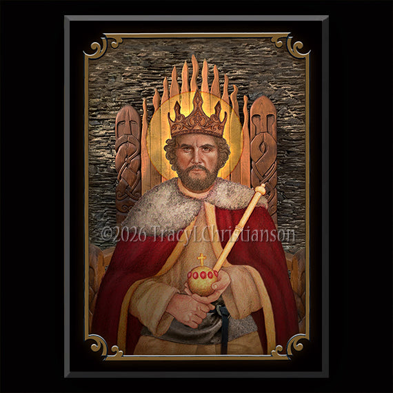 St. Olav Plaque & Holy Card Gift Set