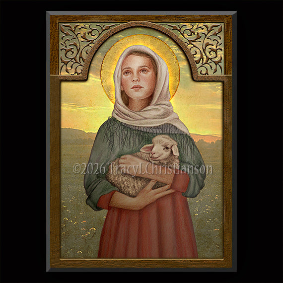St. Regina of Autun Plaque & Holy Card Gift Set