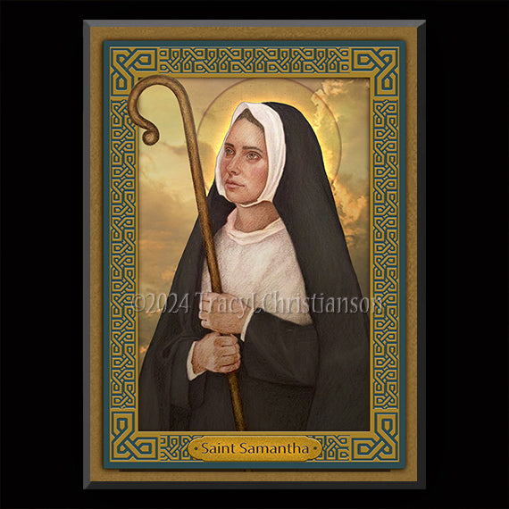 St. Samantha of Clonbroney Plaque & Holy Card Gift Set - Portraits of ...
