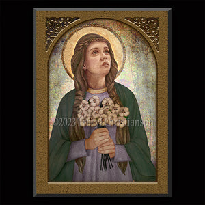 St. Seraphina Plaque & Holy Card Gift Set