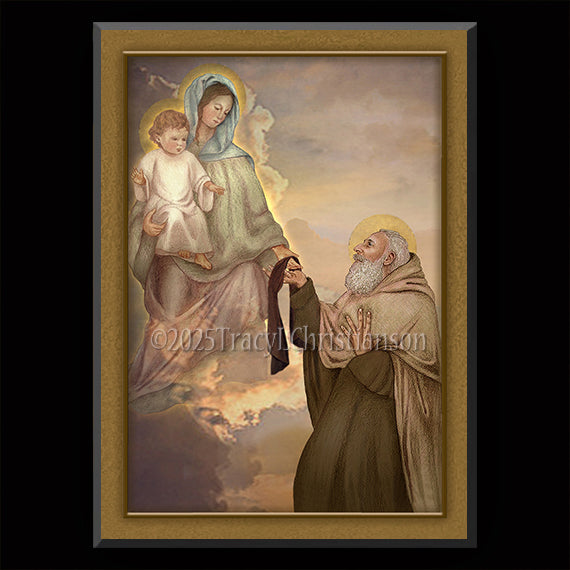 St. Simon Stock Plaque & Holy Card Gift Set - Portraits of Saints
