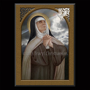 St. Teresa of Avila (B) Plaque & Holy Card Gift Set