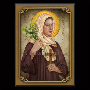 St. Valentina of Caesarea Plaque & Holy Card Gift Set