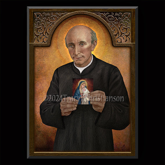 St. Vincent Pallotti Plaque & Holy Card Gift Set Portraits of Saints