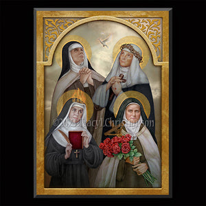Women Doctors of the Church Plaque & Holy Card Gift Set
