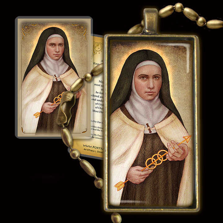 Sr. Mary of Saint Peter Pendant & Holy Card Gift Set Portraits of Saints