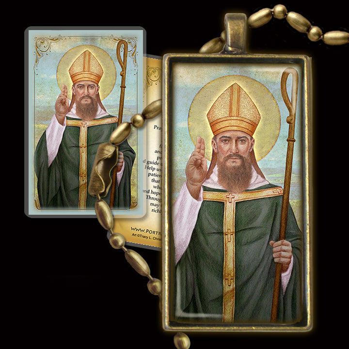 St. Lawrence O'Toole Pendant & Holy Card Gift Set