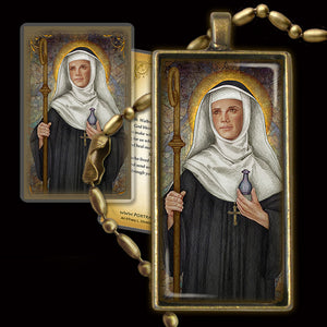 St. Walburga Pendant & Holy Card Gift Set