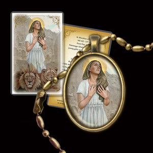 St. Blandina of Lyon Pendant & Holy Card Gift Set
