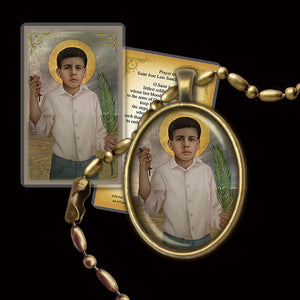 St. José Luis Sánchez del Río Pendant & Holy Card Gift Set (B)