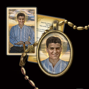 St. Pier Giorgio Frassatti (B) Pendant & Holy Card Gift Set