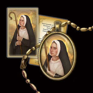 St. Samantha of Clonbroney Pendant & Holy Card Gift Set
