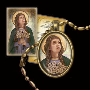 St. Seraphina Pendant & Holy Card Gift Set