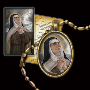 St. Teresa of Avila (B) Pendant & Holy Card Gift Set