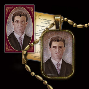 St. Pier Giorgio Frassati Pendant & Holy Card Gift Set