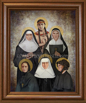 American Female Saints Framed Art