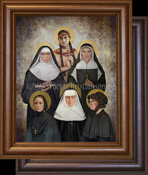 American Female Saints Framed Art