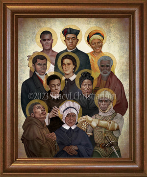 Black Saints Framed Art
