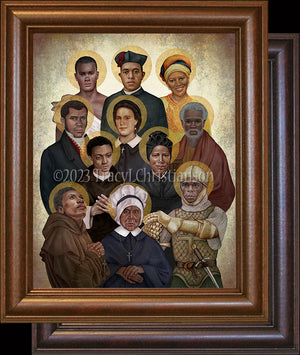 Black Saints Framed Art