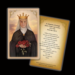St. Elizabeth of Portugal Holy Card