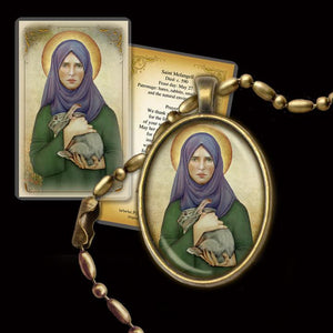 St. Melangell Pendant & Holy Card Gift Set