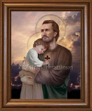St. Joseph and Baby Jesus Framed
