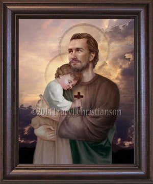 St. Joseph and Baby Jesus Framed