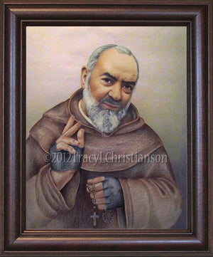 St. Padre Pio (B) Framed