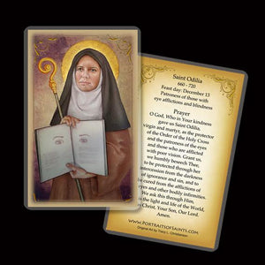 St. Odilia of Alsace Holy Card