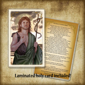 St. John the Baptist Plaque & Holy Card Gift Set