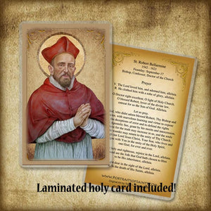 St. Robert Bellarmine Plaque & Holy Card Gift Set